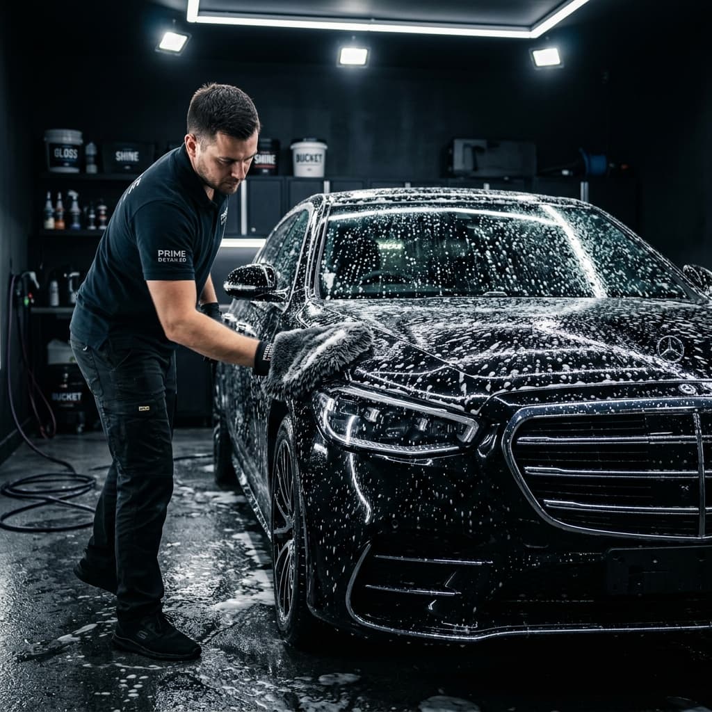 Foam cannon exterior wash